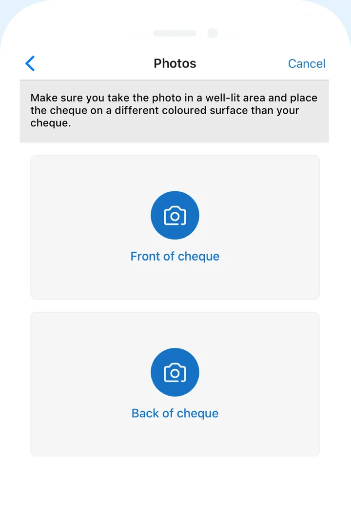 National Bank app screen 1