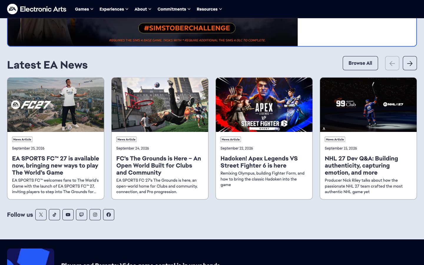 Electronic Arts latest news