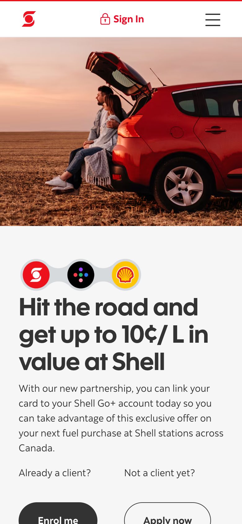 Scotiabank website on a phone