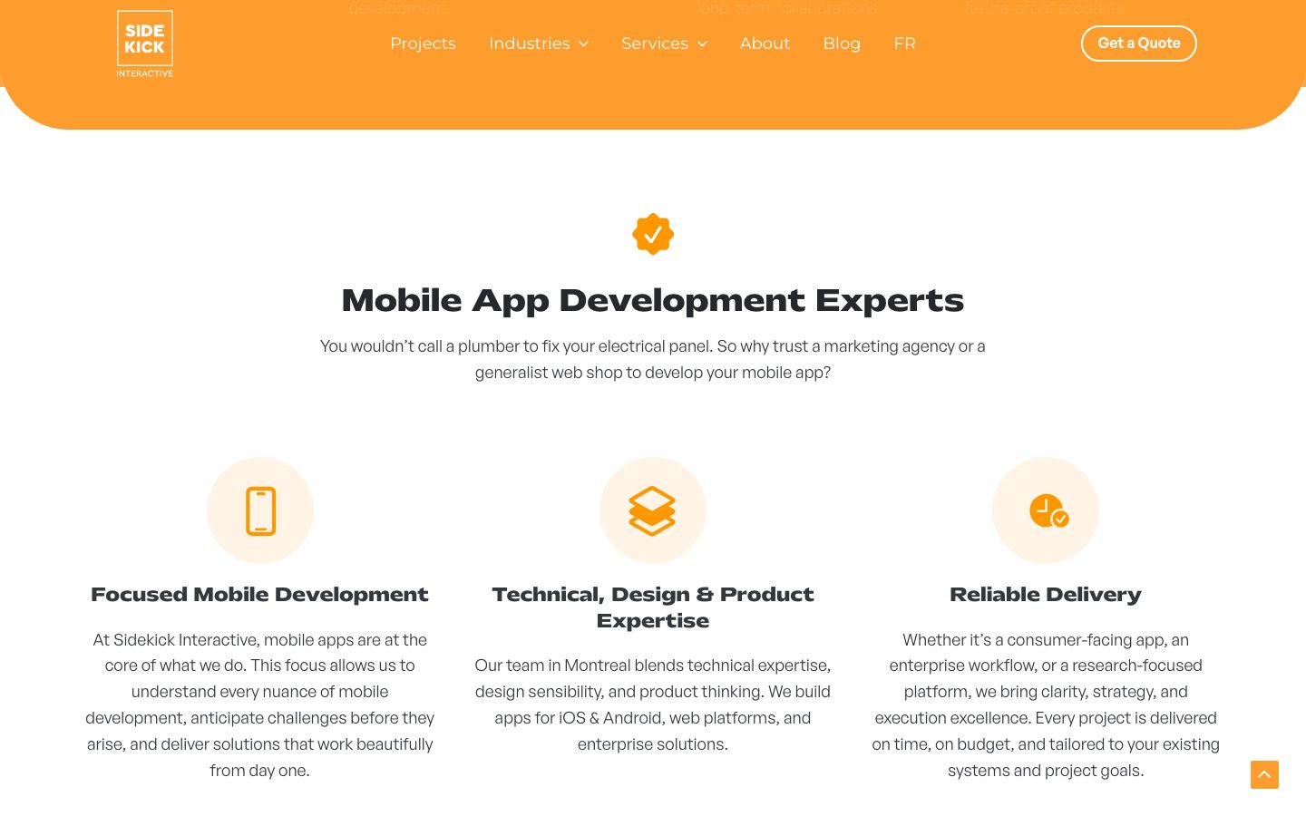 Sidekick Interactive mobile app development expertise