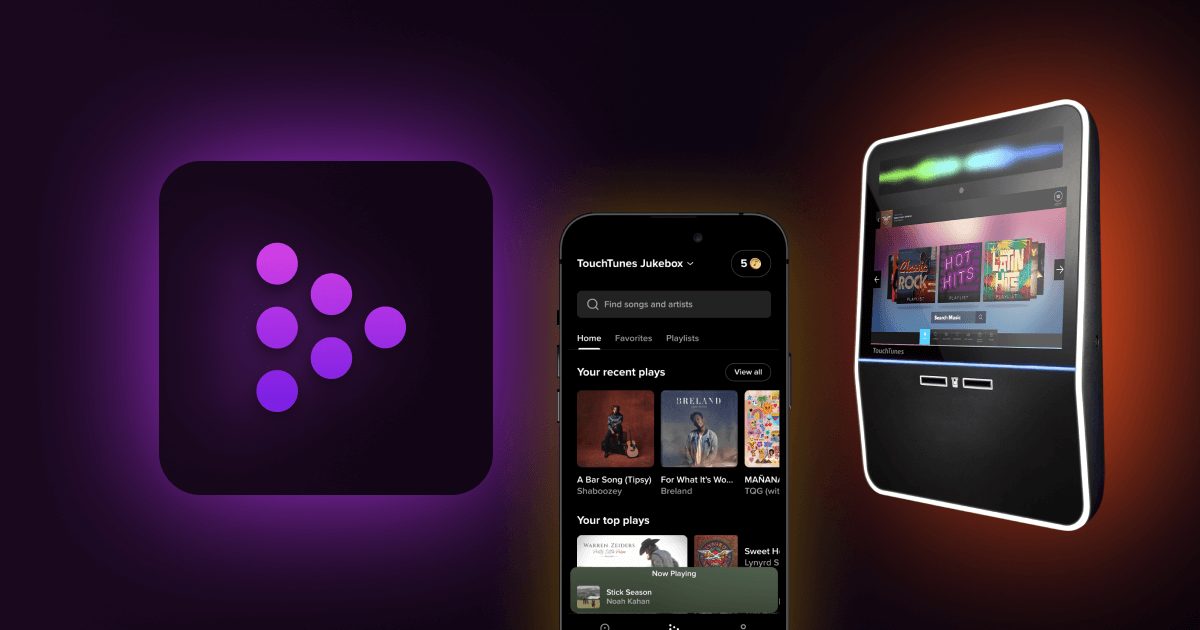 TouchTunes app and jukebox
